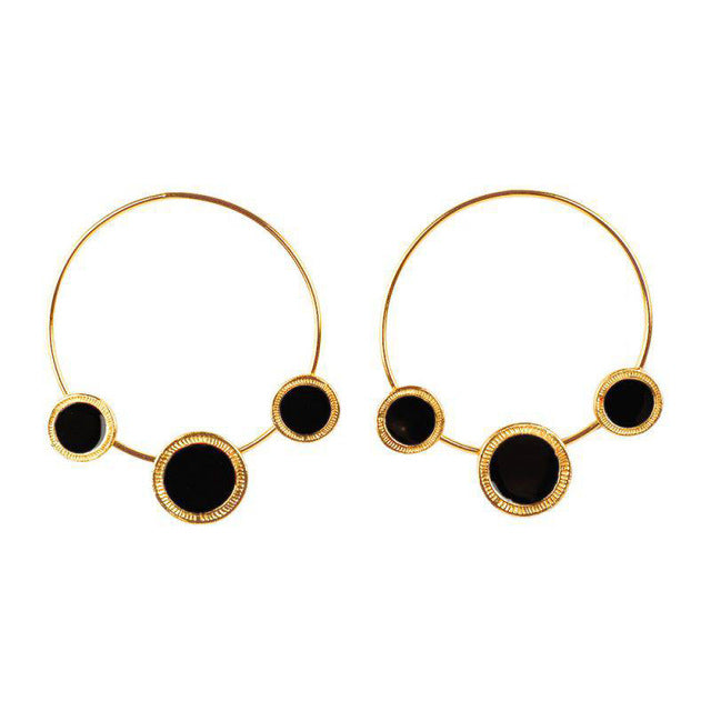 Round Patterned Earrings