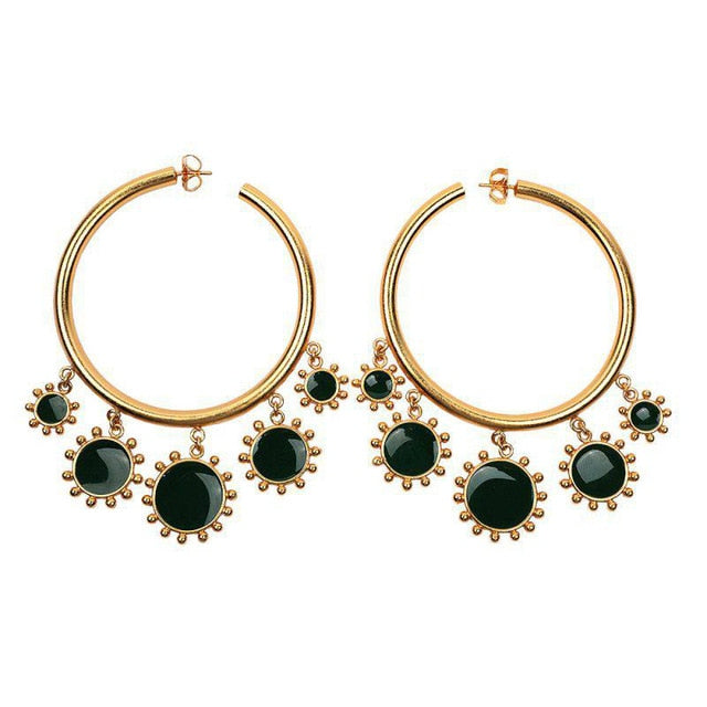 Round Patterned Earrings