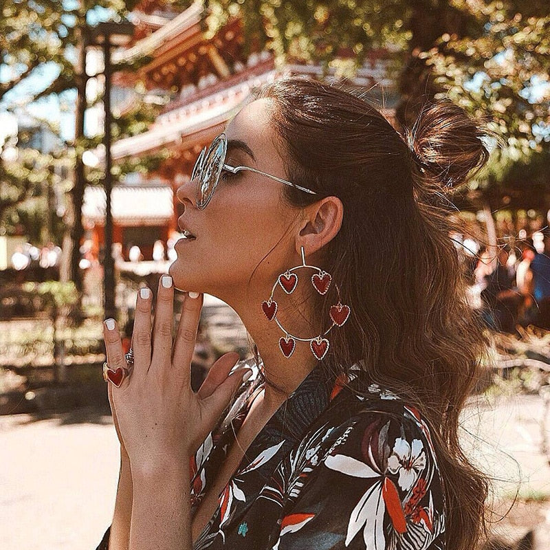 Round Patterned Earrings