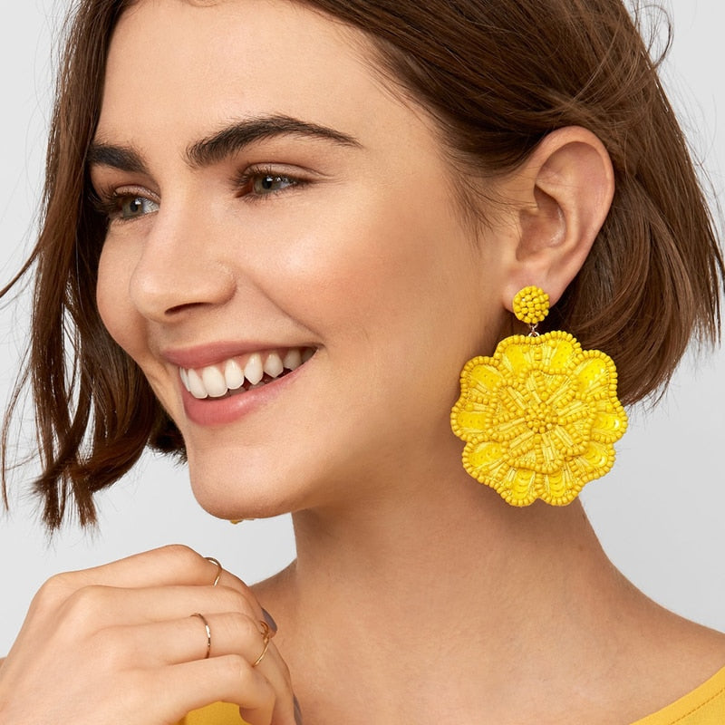 Round Patterned Earrings