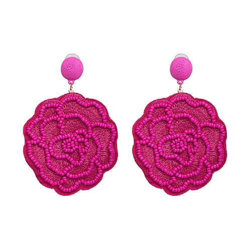 Round Patterned Earrings