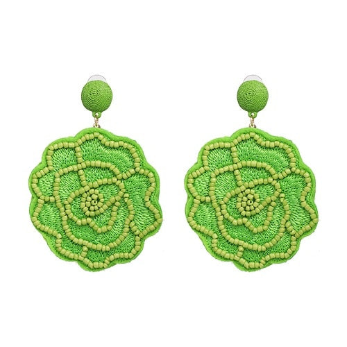 Round Patterned Earrings