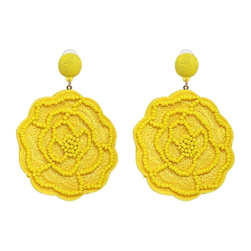 Round Patterned Earrings