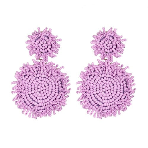 Round Patterned Earrings