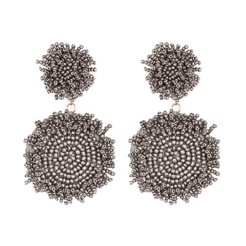 Round Patterned Earrings