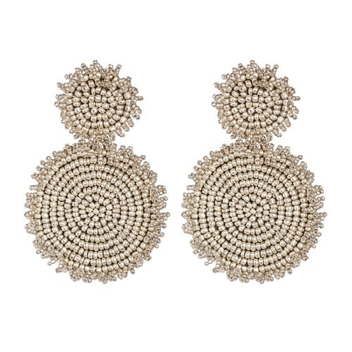 Round Patterned Earrings