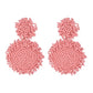 Round Patterned Earrings