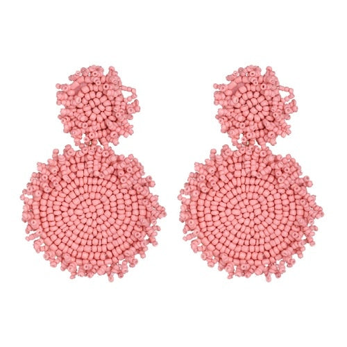 Round Patterned Earrings