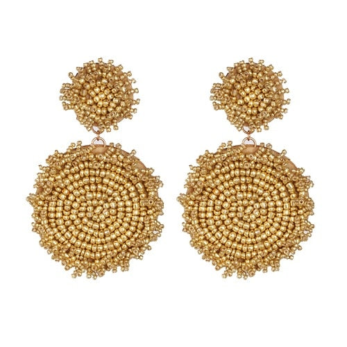 Round Patterned Earrings