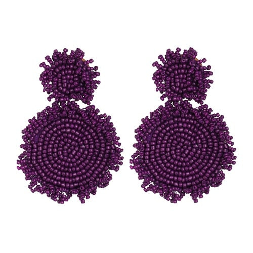Round Patterned Earrings