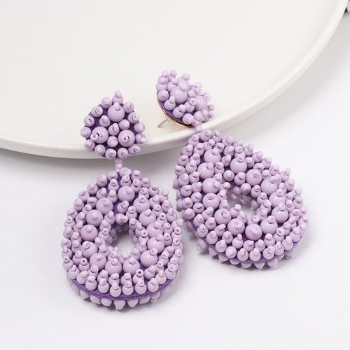 Round Patterned Earrings