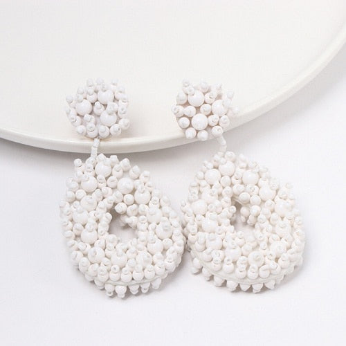 Round Patterned Earrings