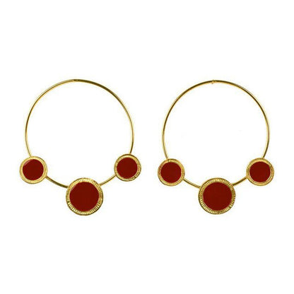 Round Patterned Earrings