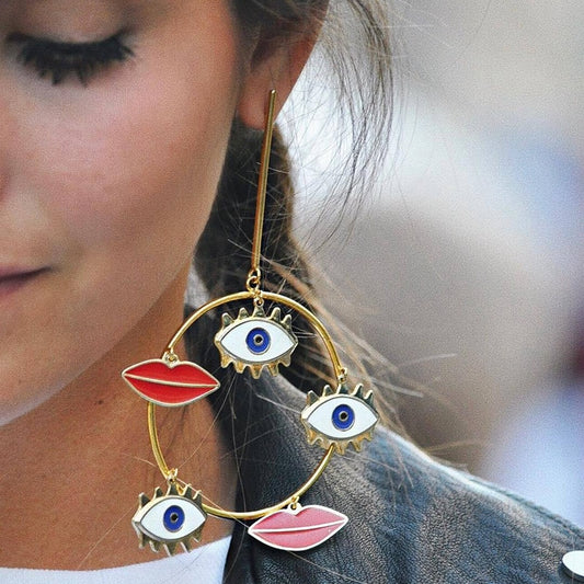 Round Patterned Earrings